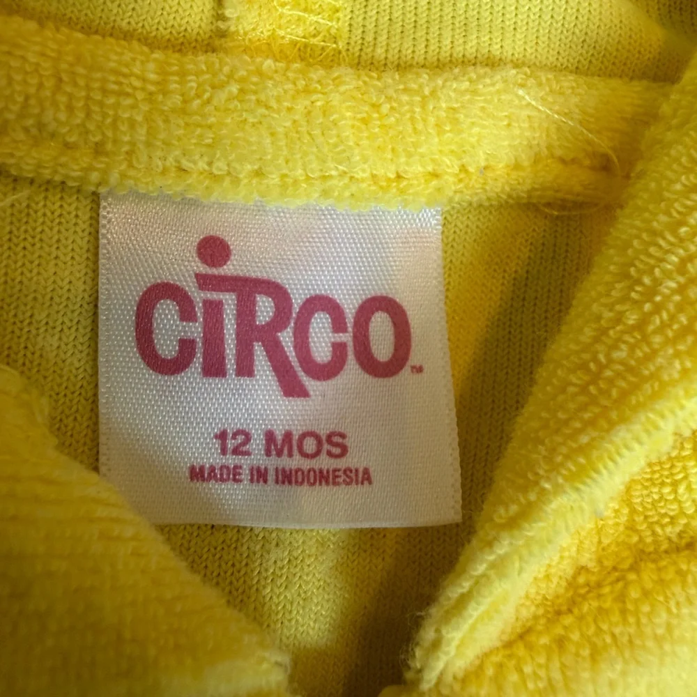 Designer From Denny’s! Circo Bright Yellow & White Hooded Zip-Up Terry Tunic